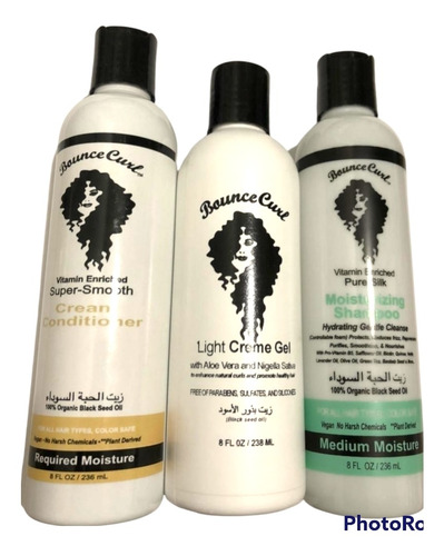 Bounce Curl Shampoo, Acondicionador, Light Gel