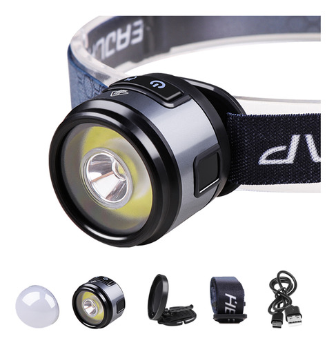 Lámpara Frontal Con Forma De Cabeza De Pesca, Led Brillante,