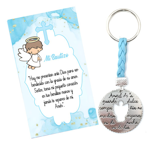 30 Recuerdos Llaveros Bautizo Comunión 3 Años Baby Luto
