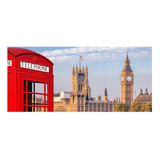 Painel Adesivo Londres Mundo Cabine Telefônica Big Ben