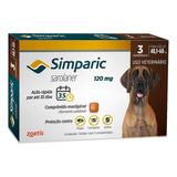 Simparic 120mg Para Cães 40,1kg A 60kg Zoetis 3 Comprimidos