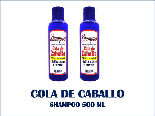 Pack 2 Shampoo Cola De Caballo 500 Ml / Crecimiento Fuerte