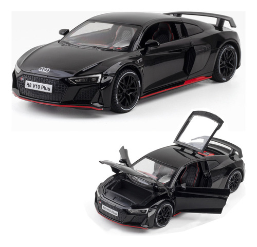 Carro De Metal Em Miniatura Audi R8 Sport V10 Com Luz E Som