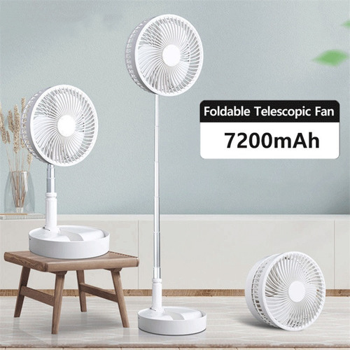 Ventilador De Piso Plegable Portátil Recargable De 7200 Mah