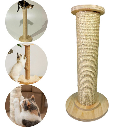 Arranhador De Chão Pra Gatos Vertical Sisal Brinquedo Pet