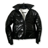 Campera Con Corderito Puffer Mujer Metalizado