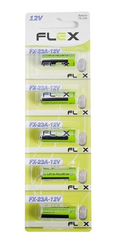 Pilha Bateria Portão 12v Flex 23a-12v Cartela C/ 5 Unidades