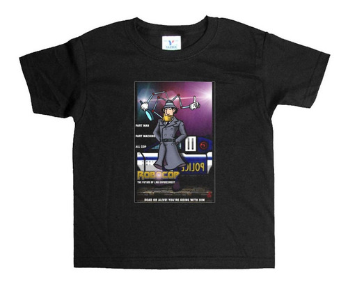 Remera Negra Niños Inspector Gadget R110