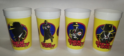 Vasos Dick Tracy Coca Cola Año 1990 Coleccion Completa 