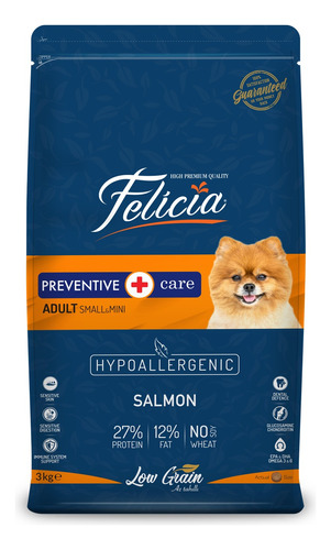 Alimento Seco Perros Salmón Felicia 3kg - Pequeño/mini