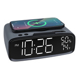 Scoage Reloj Despertador Con Altavoz Bluetooth Con Carga Ina