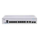 Switch Cisco Cbs350-8t-e-2g 8 Puertos Rj-45 + 2 Sfp