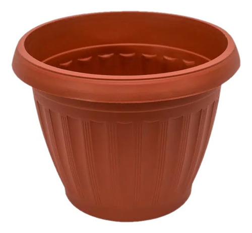 Pack 5 Macetero Plastico Redondo N°28 Var Terracota Jardin