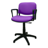 Silla Sillón Peluquería Peluquero Base A Gás Milano Violeta