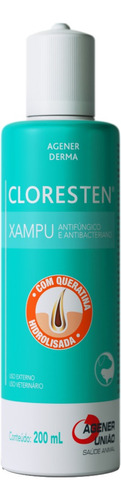 Shampoo Para Cão/gato Agener União Dr. Clean Cloresten Antifúngico Em Garrafa De 200ml