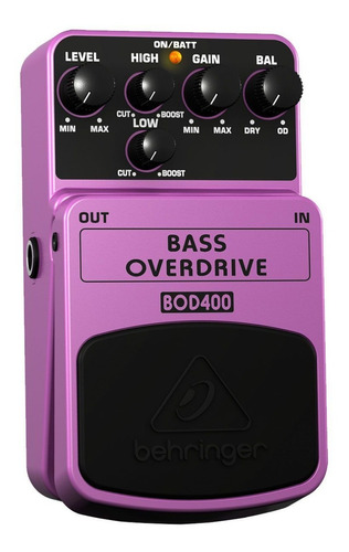 Pedal Para Contrabaixo Behringer Bod400 Bass Overdrive