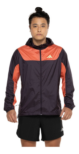 Jaqueta Corta-vento Masculina adidas Com Capuz Running