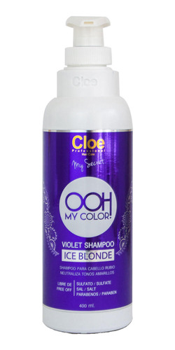 Shampoo Ohh My Color Violet Cloe Profesional Ice Blonde 400 