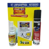 Kit Limpieza Notebook Limpia Pantallas 4 Paños Aire Delta