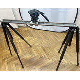 Slider Fluido 100cm Con Cabezal Benro S6 Y  Trípodes Tristar