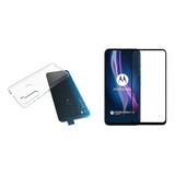 Funda Tpu Blanda + Vidrio Para Motorola One Fusion Plus