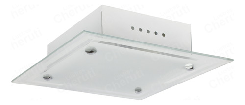 Lustre Plafon 37x37 Quadrado Para 3 Lâmpadas 