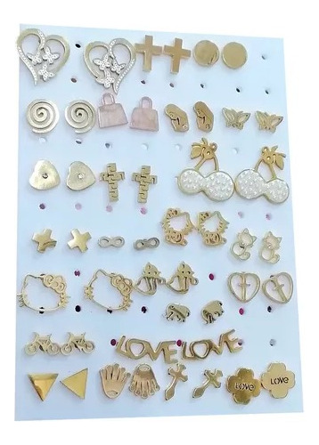 12 Aretes Topos Pendientes Zarcillo En Acero Inoxidable