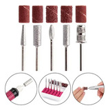 Kit 6 Brocas E 6 Lixas P Lixadeira Eletrica D Unhas Gel X1