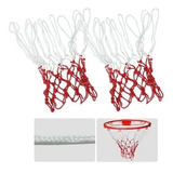 Malla X 2 Aro Baloncesto Red Nylon Basketball