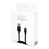 10 Cables 1hora Usb Tipo C 2.4a Agujeta Reforzado Mayoreo 