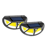 Pack 2 Foco Solar Led Exterior 122 Led Sensor De Movimiento