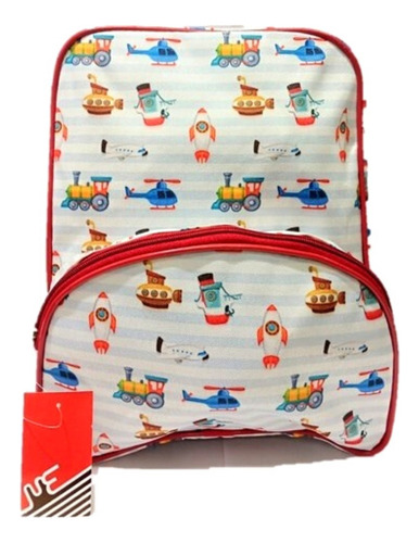 Mochila Infantil Escolar Jardin Niños Estampado C/ Blanco