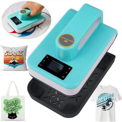 Prensa térmica Mecolour Easy Iron de 12 x 18 cm, color azul, 127 V | Envío gratis