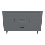 Mueble Deluxe Termolaminado 120cm Doble Gris (sin Cubierta) 