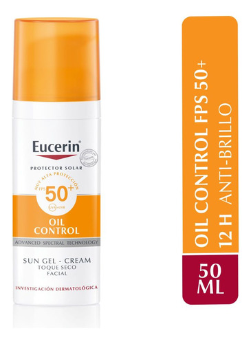 Protector Solar Facial Eucerin Gel Crema Oil Control 50ml