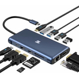 Usb C Hub, Tiergrade Usb-c Docking Station, 12 In 1 Triple D