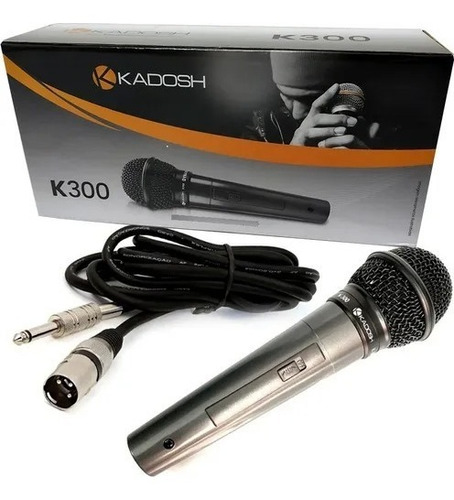 Microfone Kadosh K300 K-300 C/ Chave On/off + Cabo Kds 300