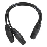 Cable De Micrófono Xlr Y Divisor De 3 Pines Hembra A Doble M