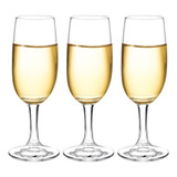 3 Taças Vidro Para Champagne 190ml Linha Glass 4 You Class