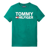 Camiseta Niño Tommy Hilfiger Jeans Talla 8 Color Verde