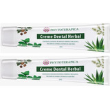 Creme Dental Herbal Phytoterápica Com Óleos Essenciais 2 Uni