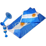 Corneta Cotillon Argentina Bandera 90x60 Vuvucela Mundial