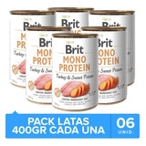 Brit Care Mono Protein Pavo Y Papa Dulce Pack 6 Unidades