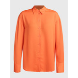 Camisa  Naranja Neón De Calvin Klein Mujer