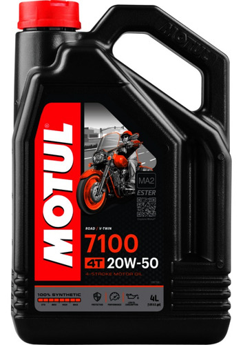 Aceite Motul 7100 Sintetico 4l 20w50 R6r R1 Gsxr Pulsar Cbr+