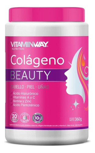 Colageno Beauty Cabello Piel Uñas X360g Vitamin Way