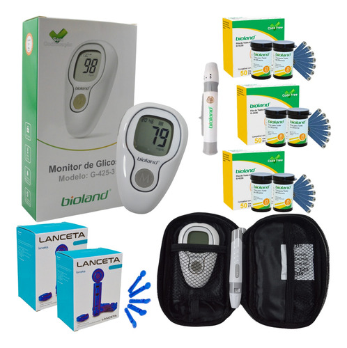 Kit Medir Glicemia Glicose Multi Hc487 150 Tiras 200 Lanceta