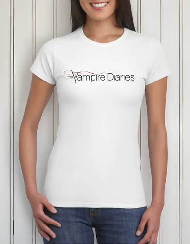Playera Mujer Vampire Diaries Algodón Peinado 100%