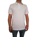 Camiseta Tipo Polo Blanca Hombre Caballero