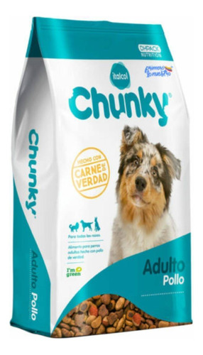 Alimento Chunky Para Perro Adulto Todos Los Tamaños Sabor Pollo En Bolsa De 14kg